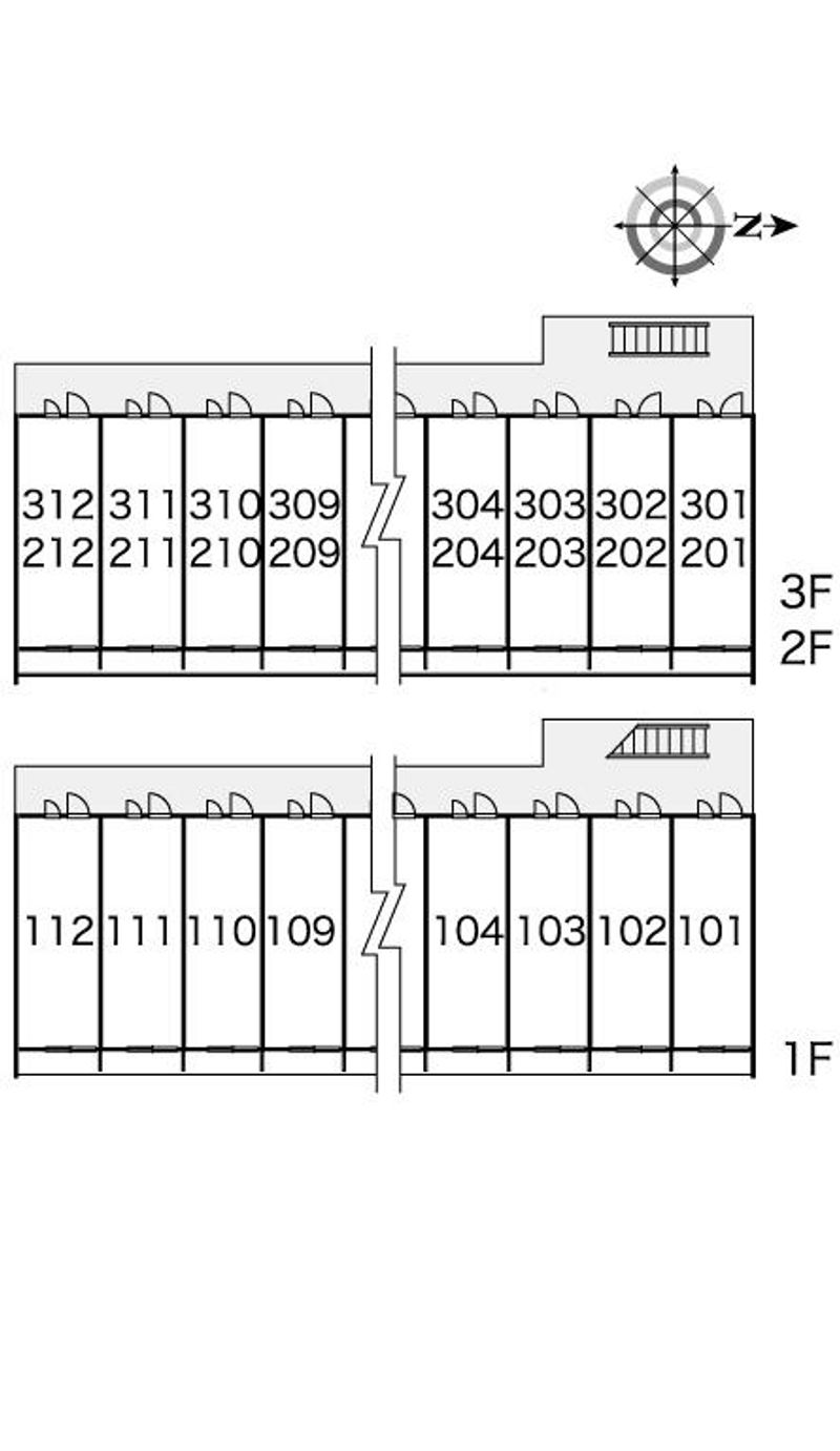 レオパレスハッピーブリッジ 間取り配置図