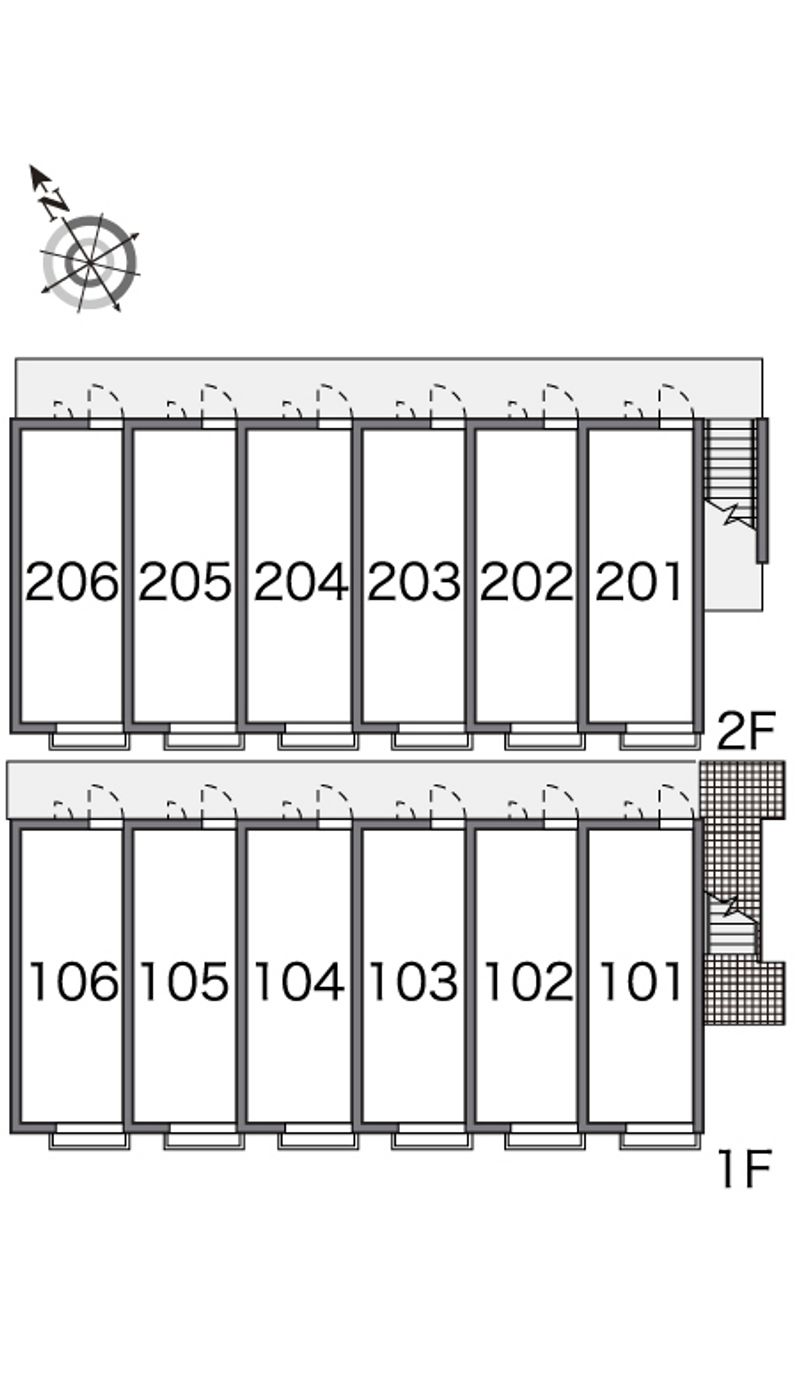 レオパレスサンフォレスト嵐 間取配置図