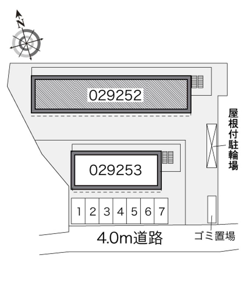 レオパレスパルコートＡ 配置図