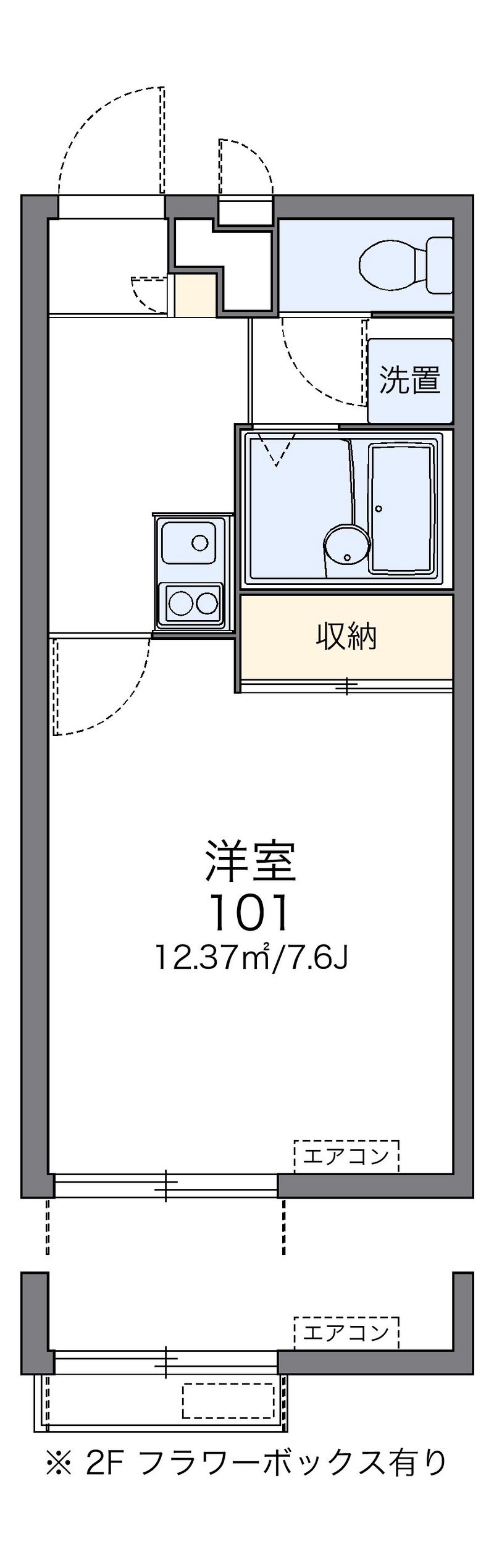 レオパレス浜川田 間取図
