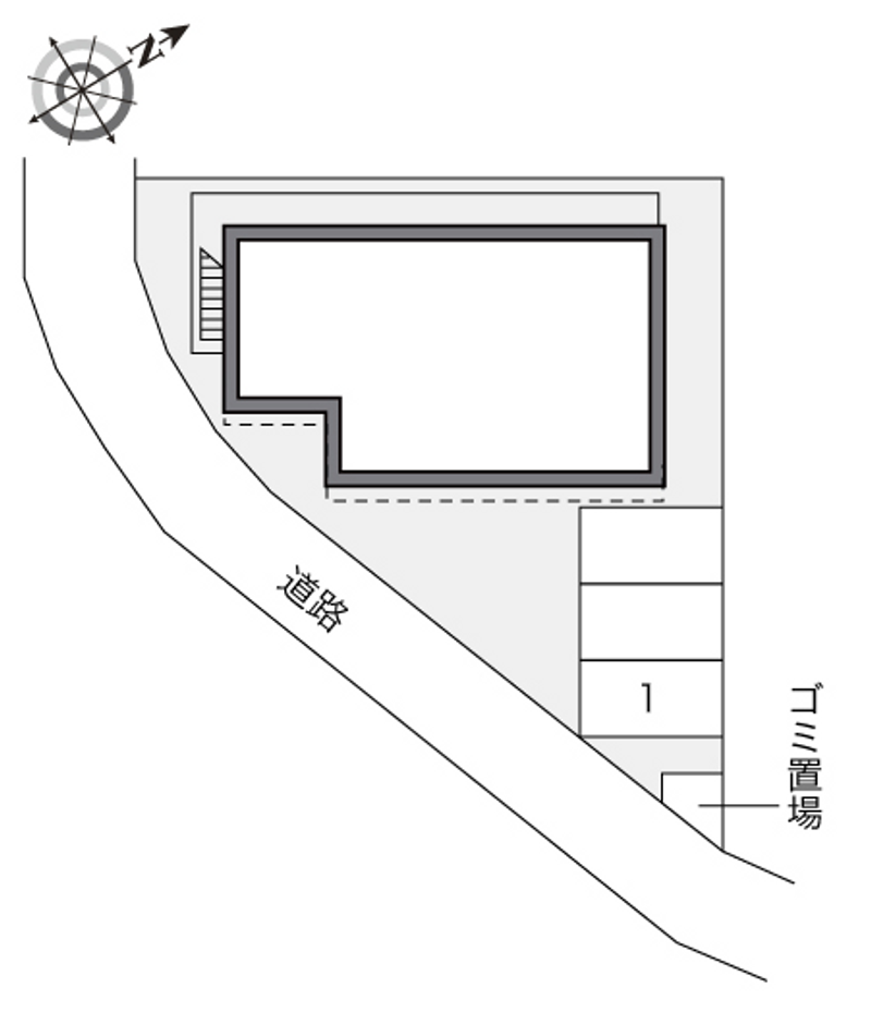 レオパレスカーサ三保 配置図