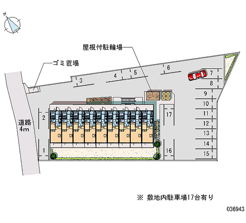 レオパレスバスケットタウン 月極駐車場