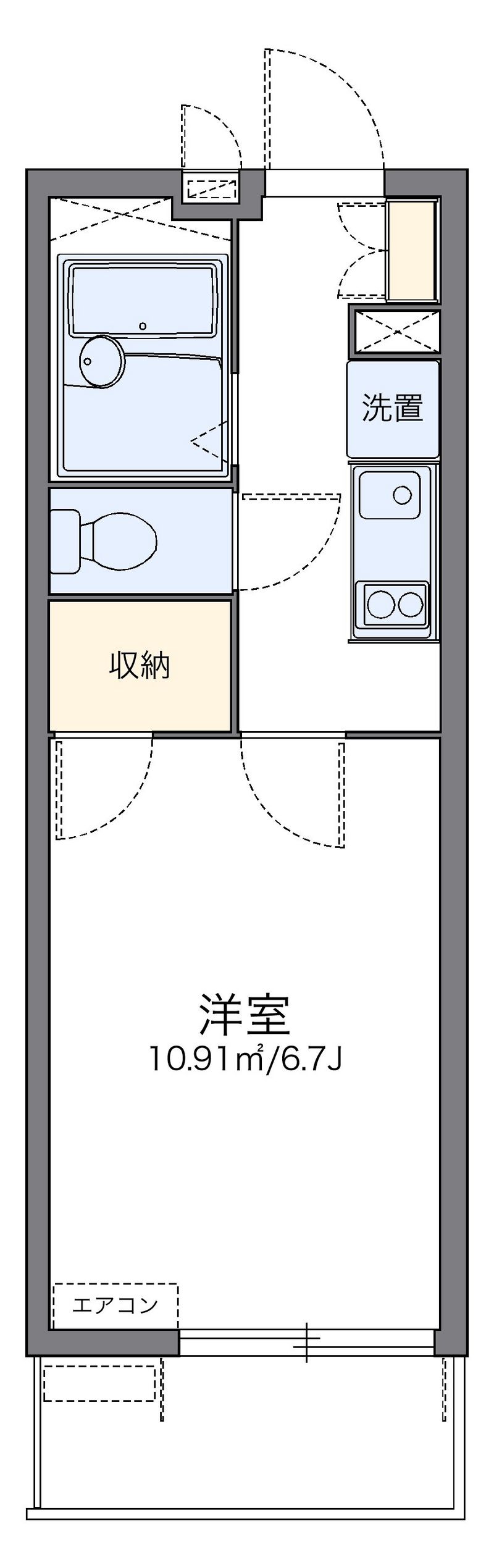 レオパレスひかり 間取図