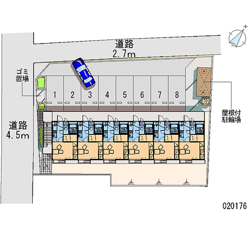 レオパレス若狭 月極駐車場