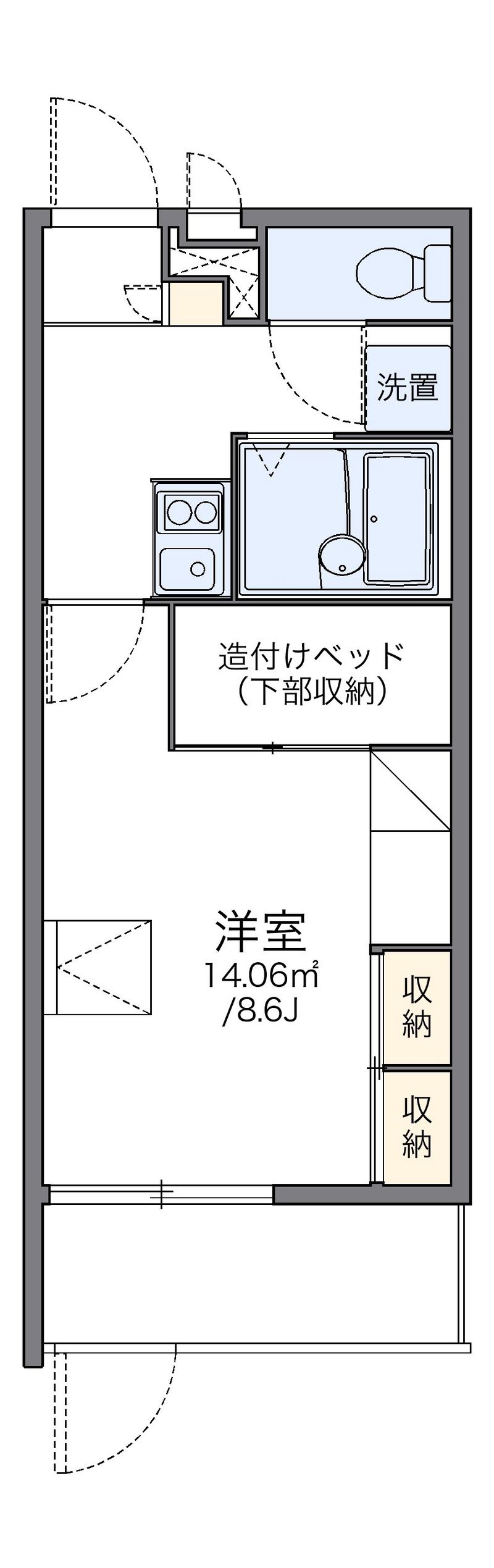 レオパレス福丸Ⅱ 間取図