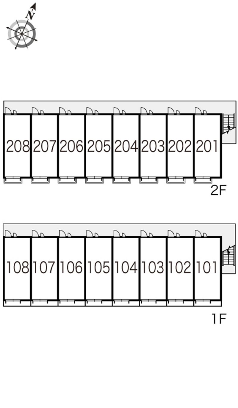 レオパレスグリーンエイジ貝塚 間取り配置図