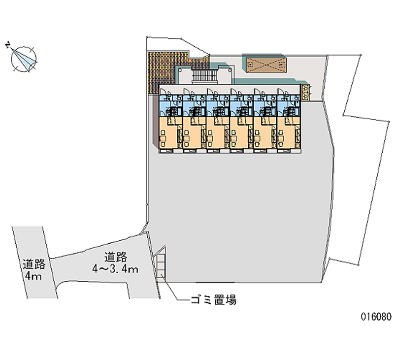 レオパレスリバーサイド扇町 区画図