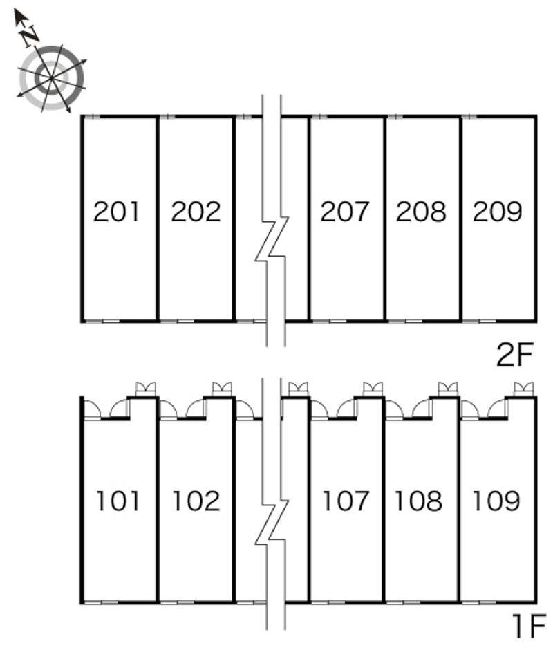 レオパレスオレンジ 間取配置図