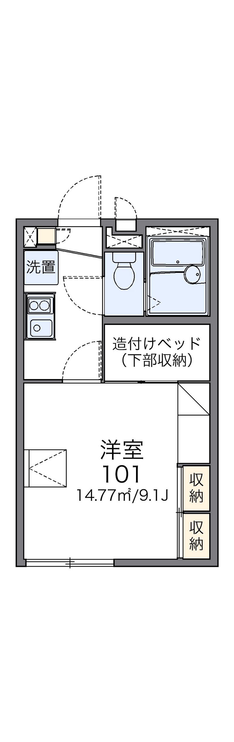 レオパレスシャンボール 間取図