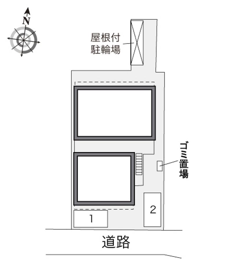 レオパレスハーバー東出町 配置図