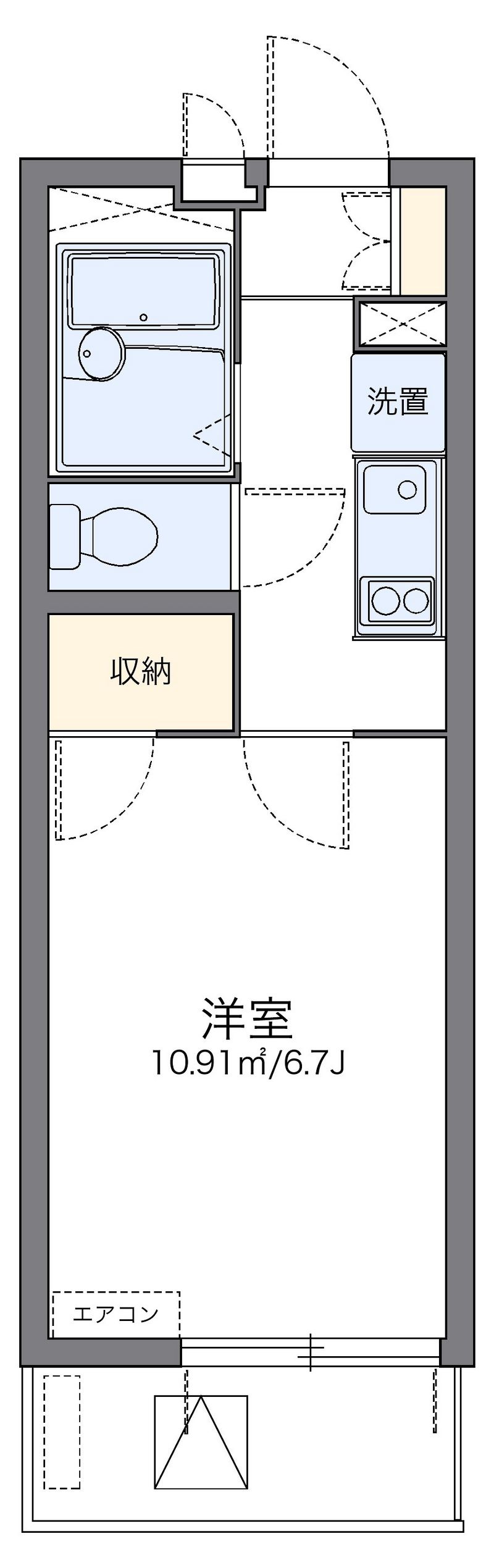 レオパレスグリーンフラットＦ 間取図