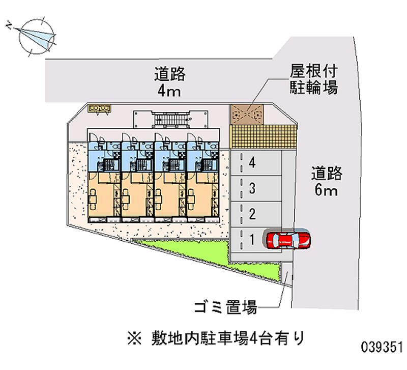 レオパレス中新井　ｃｏｕｒｔ 区画図