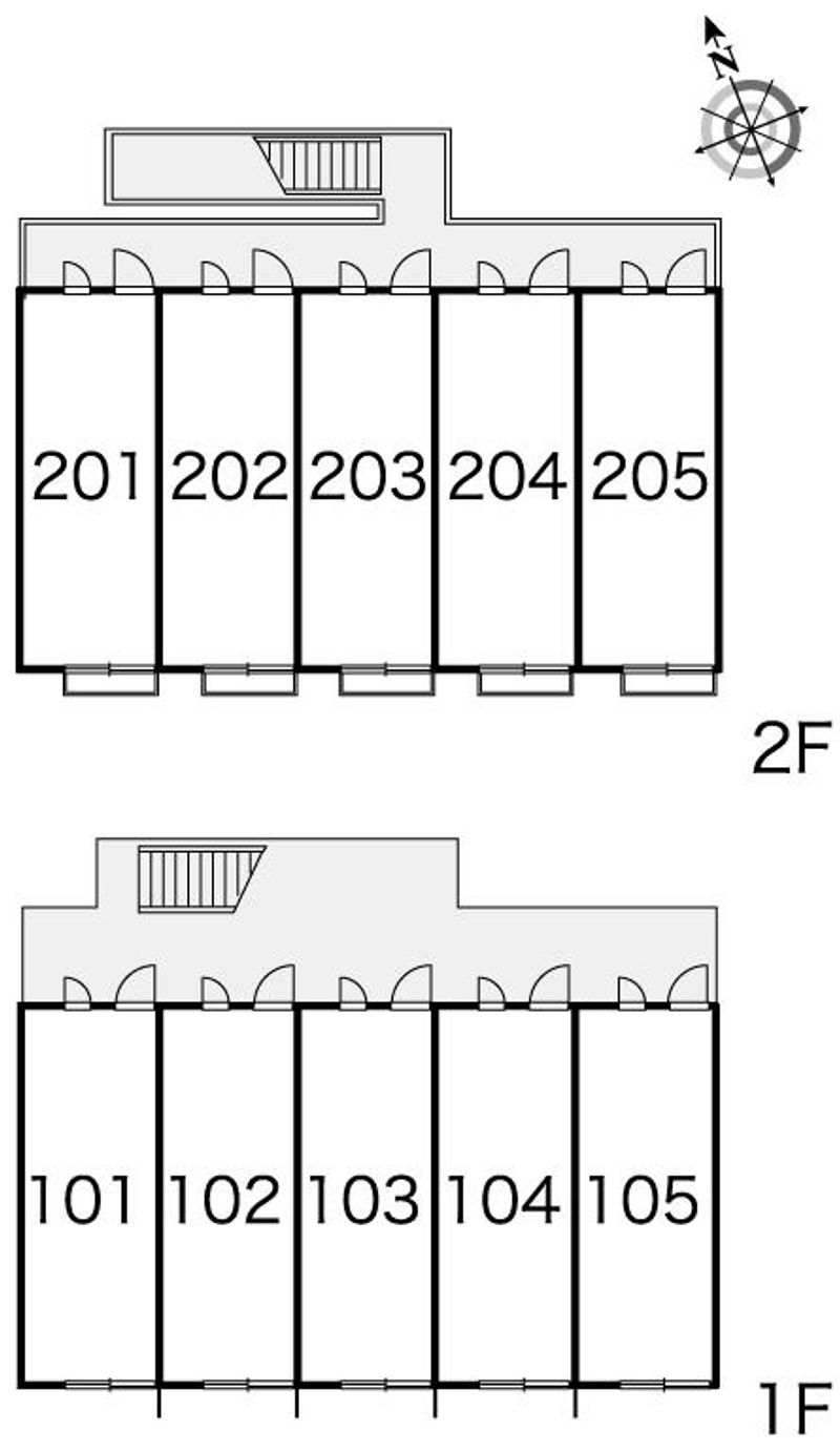 レオパレス西古津 間取配置図