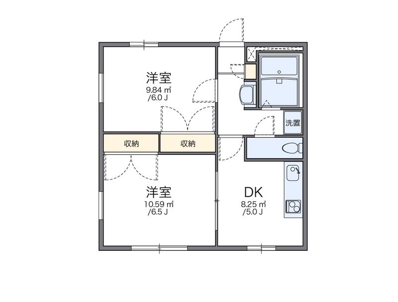 レオパレスフラワー開成 間取り