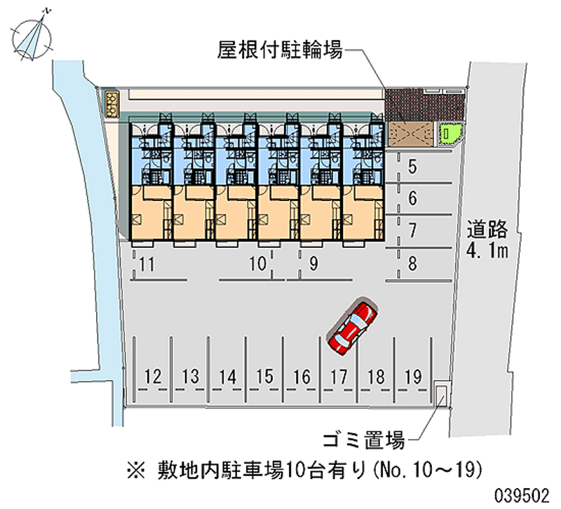 レオパレスイナリⅡ 月極駐車場