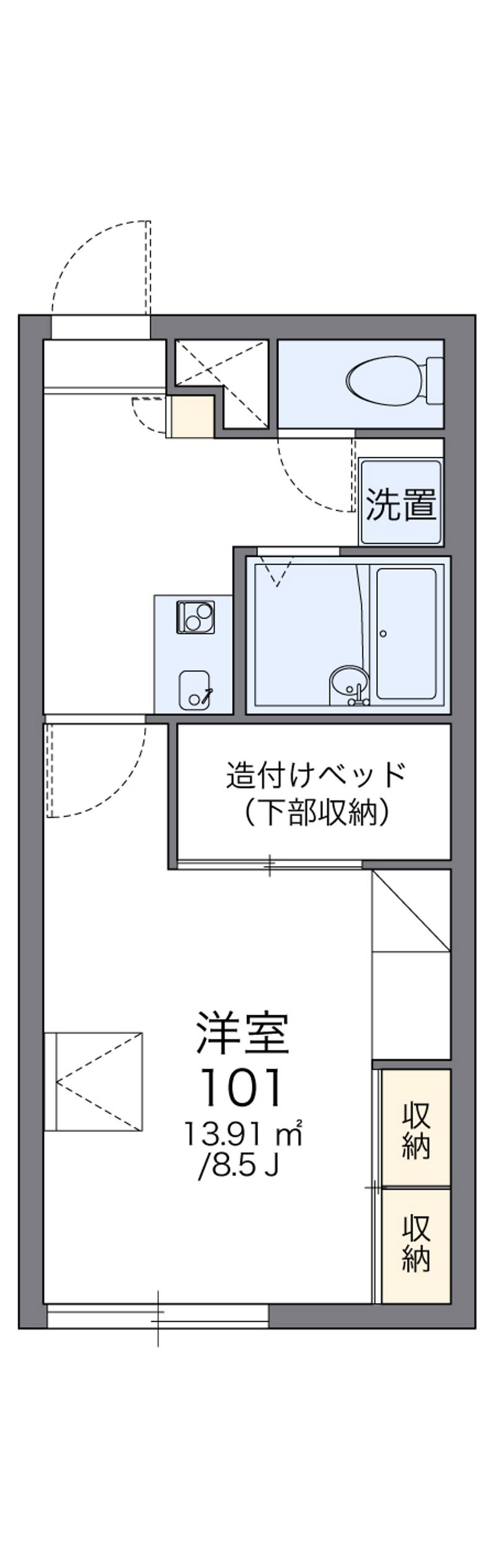 レオパレスドリームハイツⅢ 間取図
