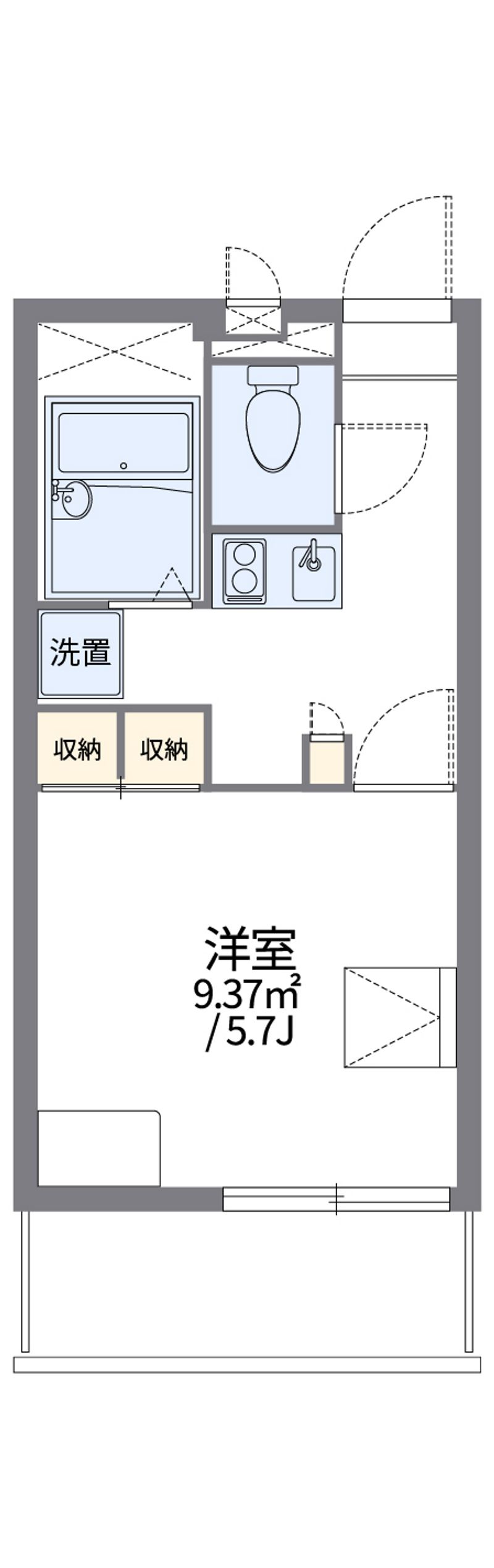 レオパレスあらまき 間取図