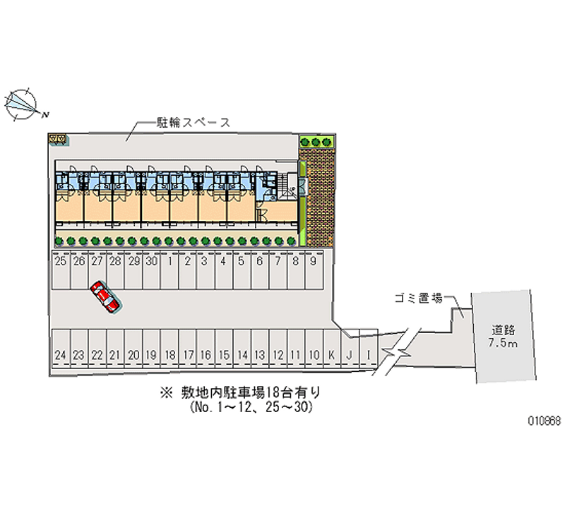 10868 bãi đậu xe hàng tháng