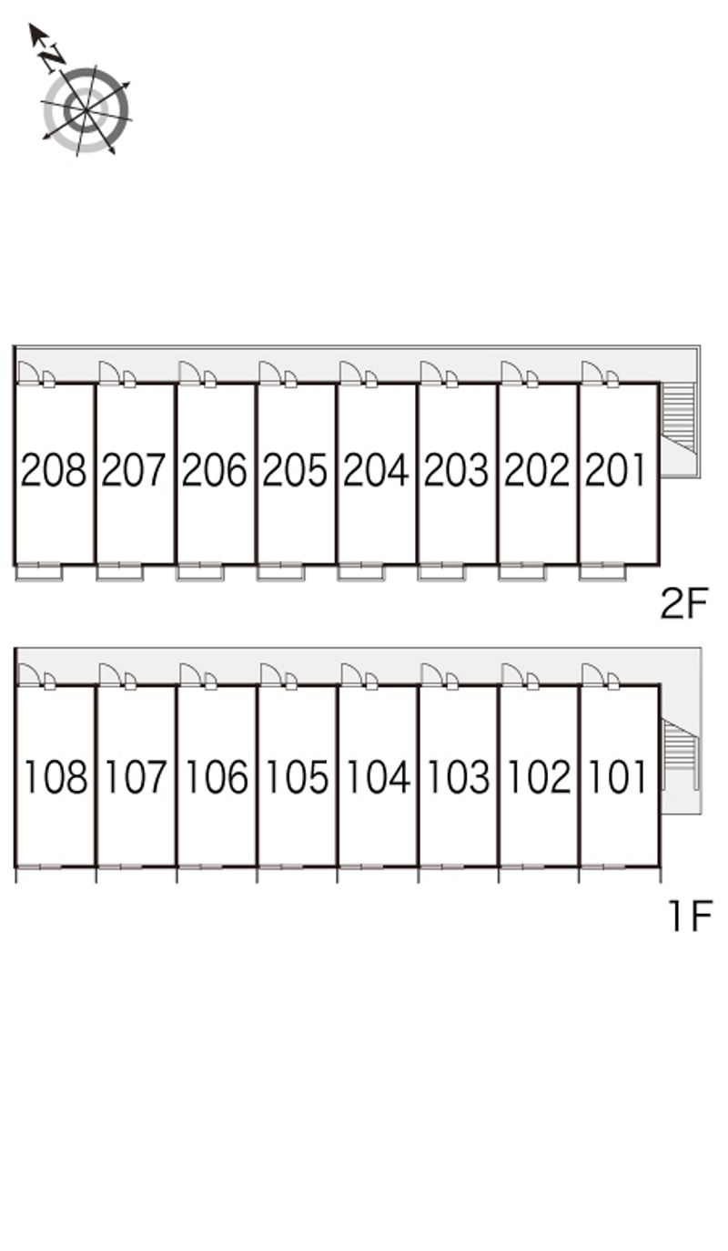 レオパレスサンフラワー 間取配置図