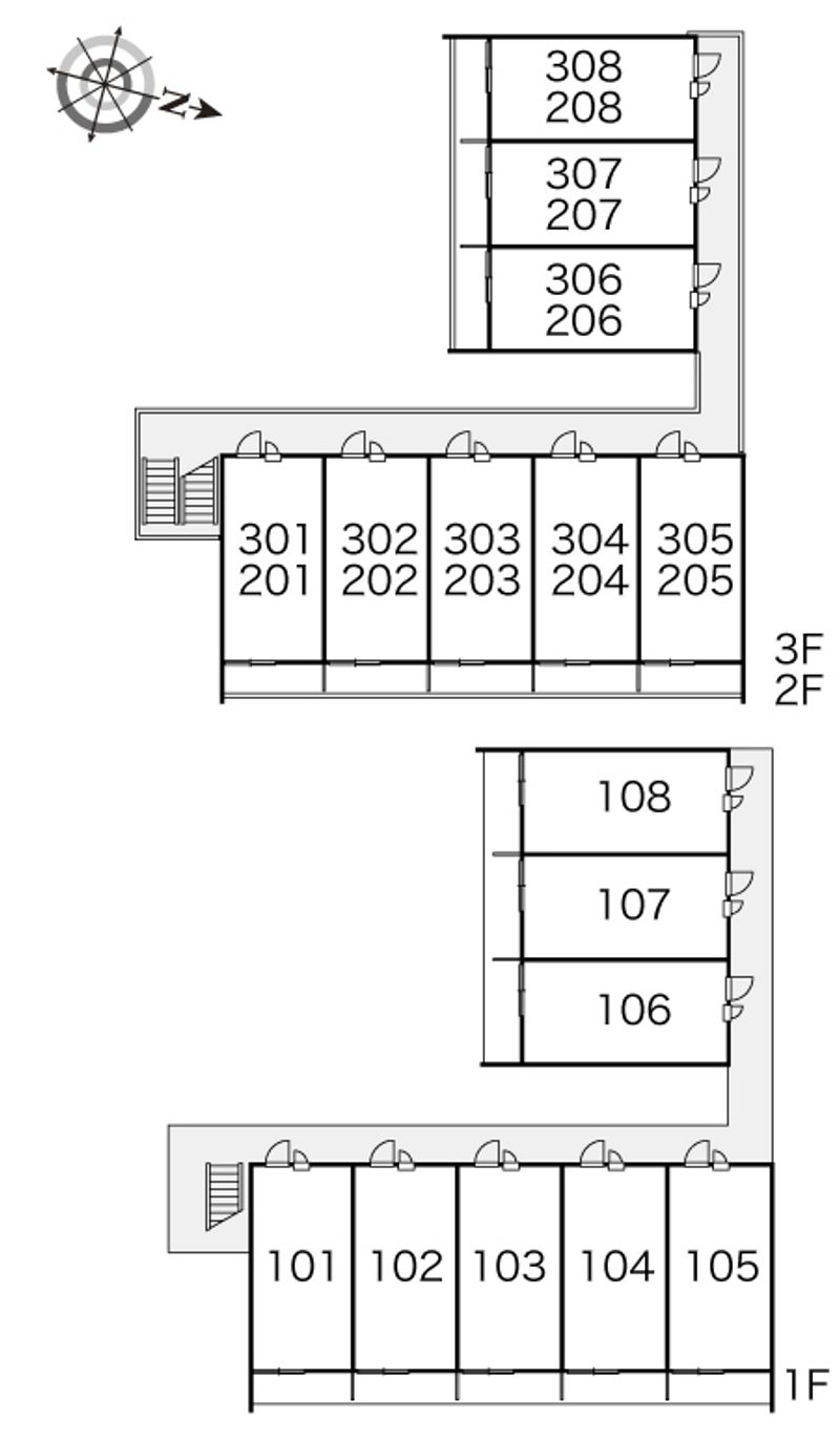 レオパレスグランドゥール 間取配置図