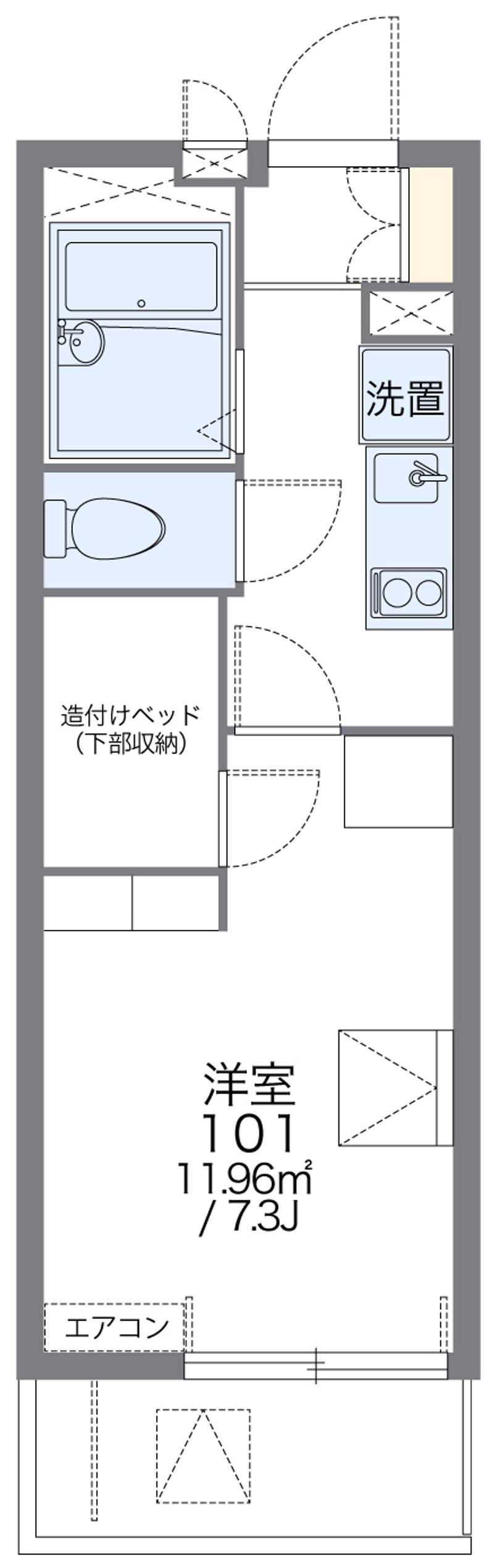 レオパレス逢阪 間取図