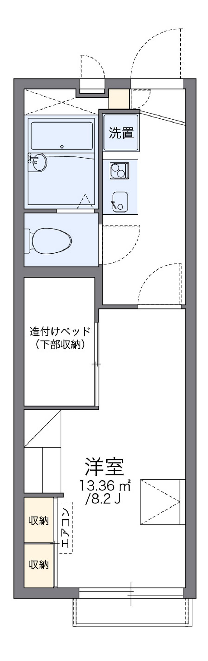 レオパレスブラン大分 間取図