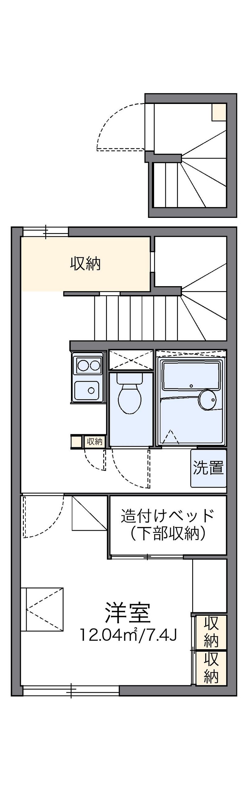 レオパレスグランシーノおおむた 間取図