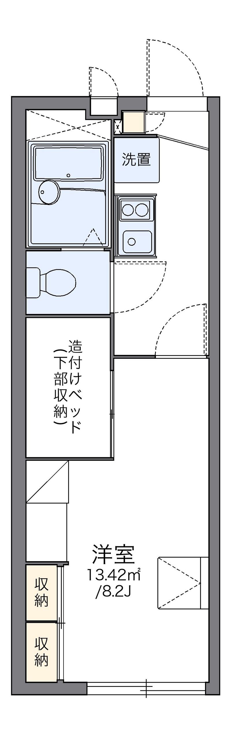 レオパレス花咲の丘Ⅱ 間取図