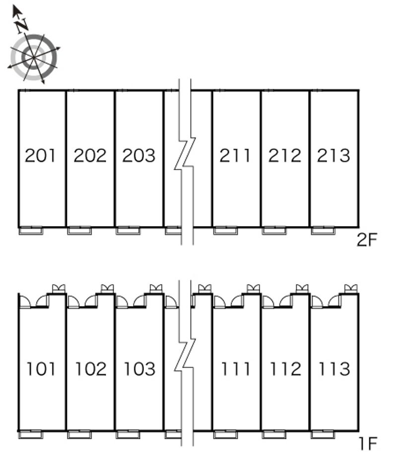 レオパレススカイビレッジ鈴鹿Ⅱ 間取配置図