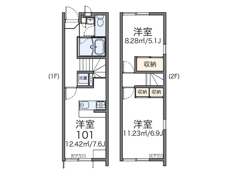 レオパレスグレシア 間取図