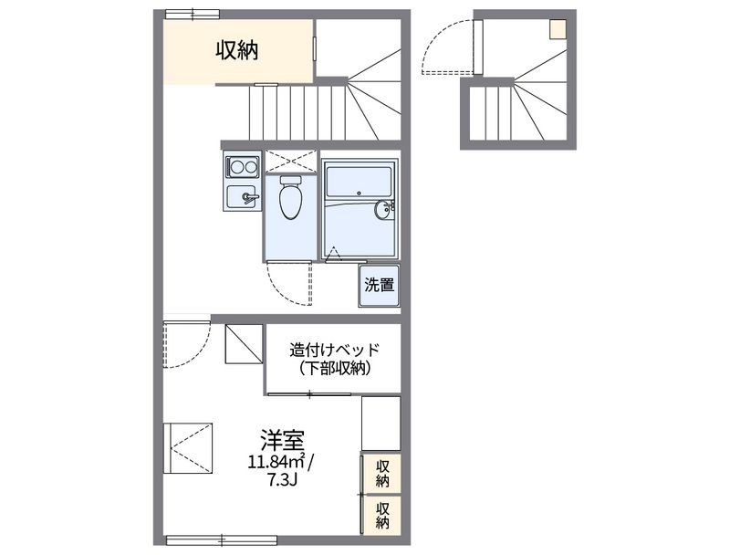 レオパレス新町 間取図