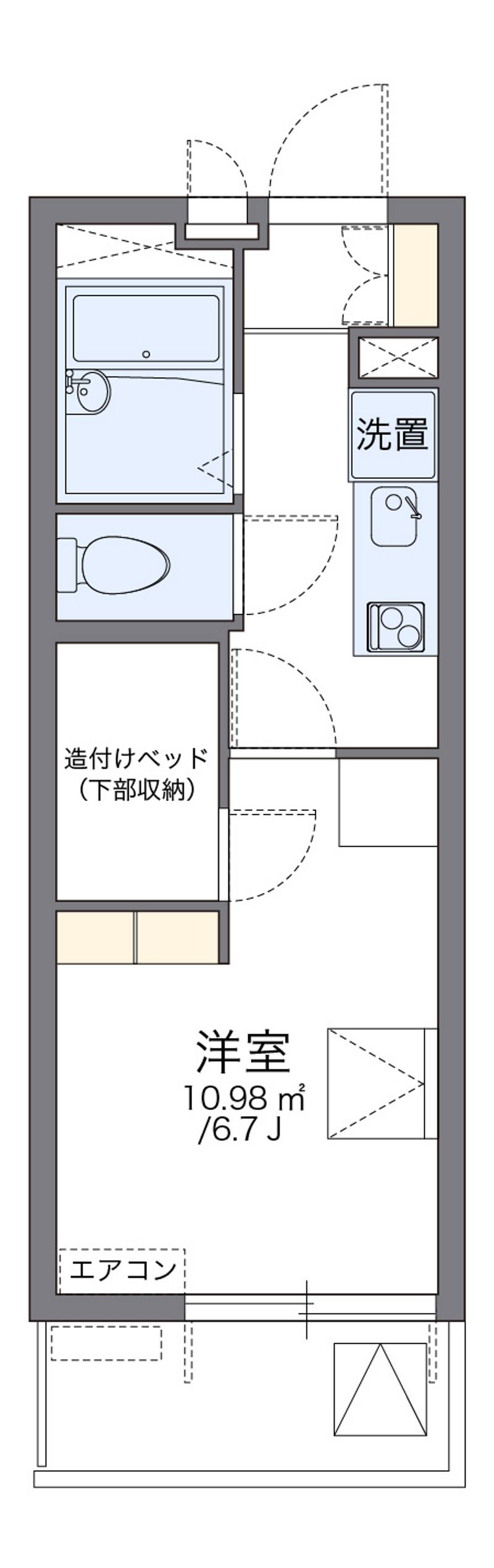 レオパレスプリオール東山Ⅱ 間取図