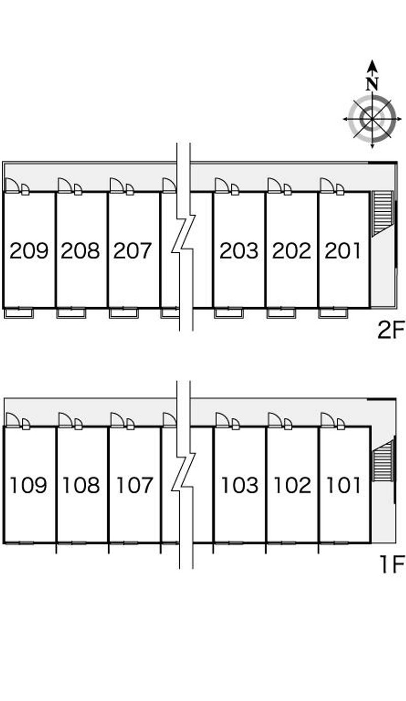 レオパレスＷＩＮＧ　秋光 間取配置図