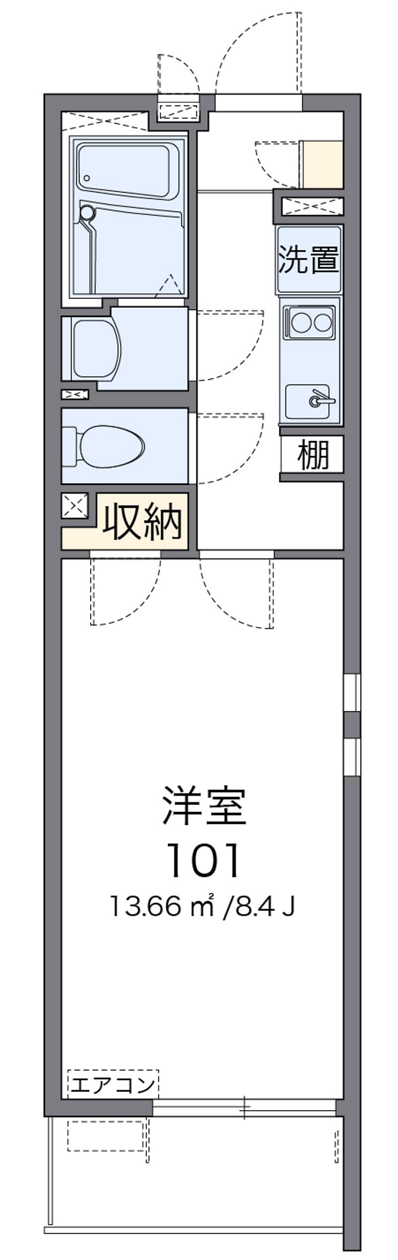 クレイノ志賀本通 間取図