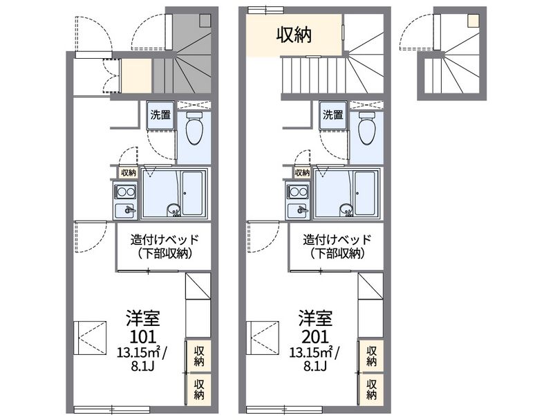 レオパレスハーヴ壱番館 間取図