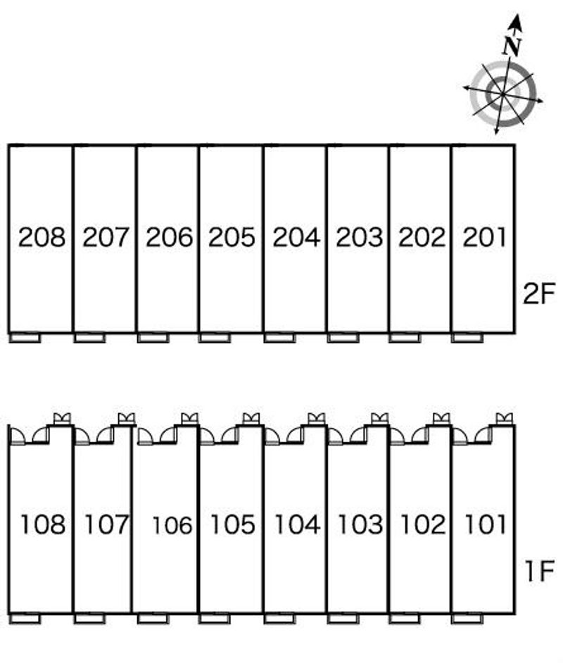 レオパレス日出Ⅱ 間取配置図