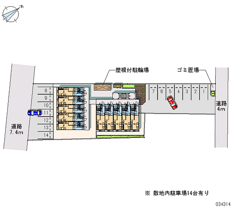 レオパレスクリンゲル 月極駐車場