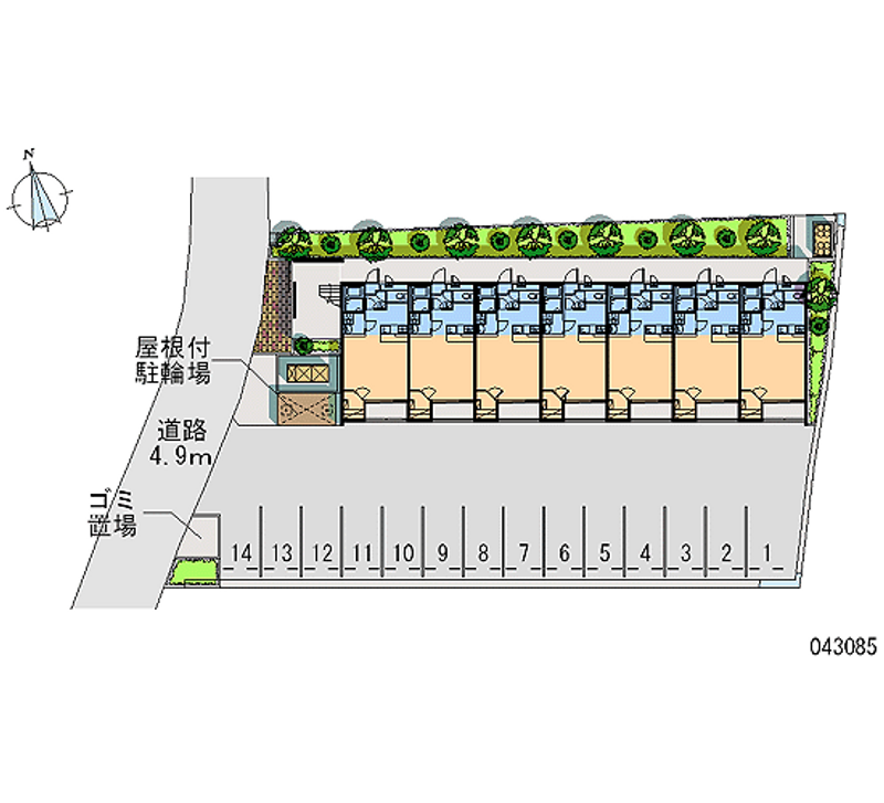 レオパレス天上野Ⅱ 月極駐車場