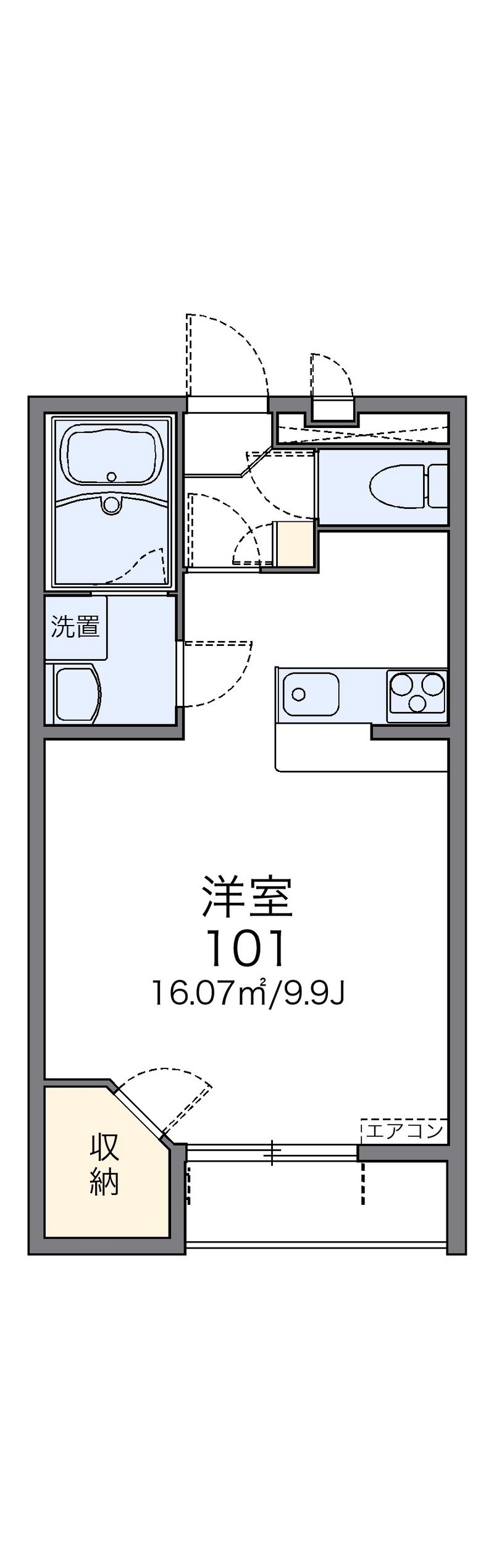 レオパレス蓮台寺公園西 間取図