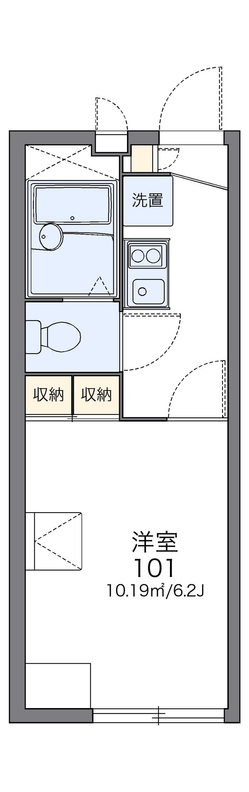 レオパレスワールド中和倉 間取図
