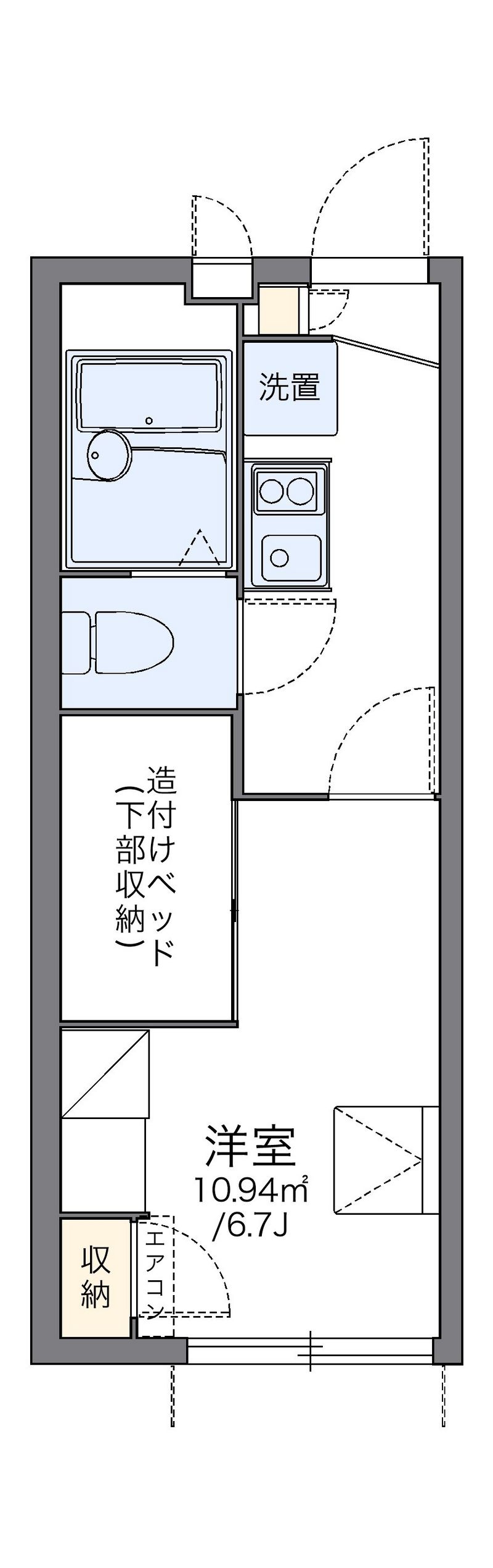 レオパレスよほろ 間取図