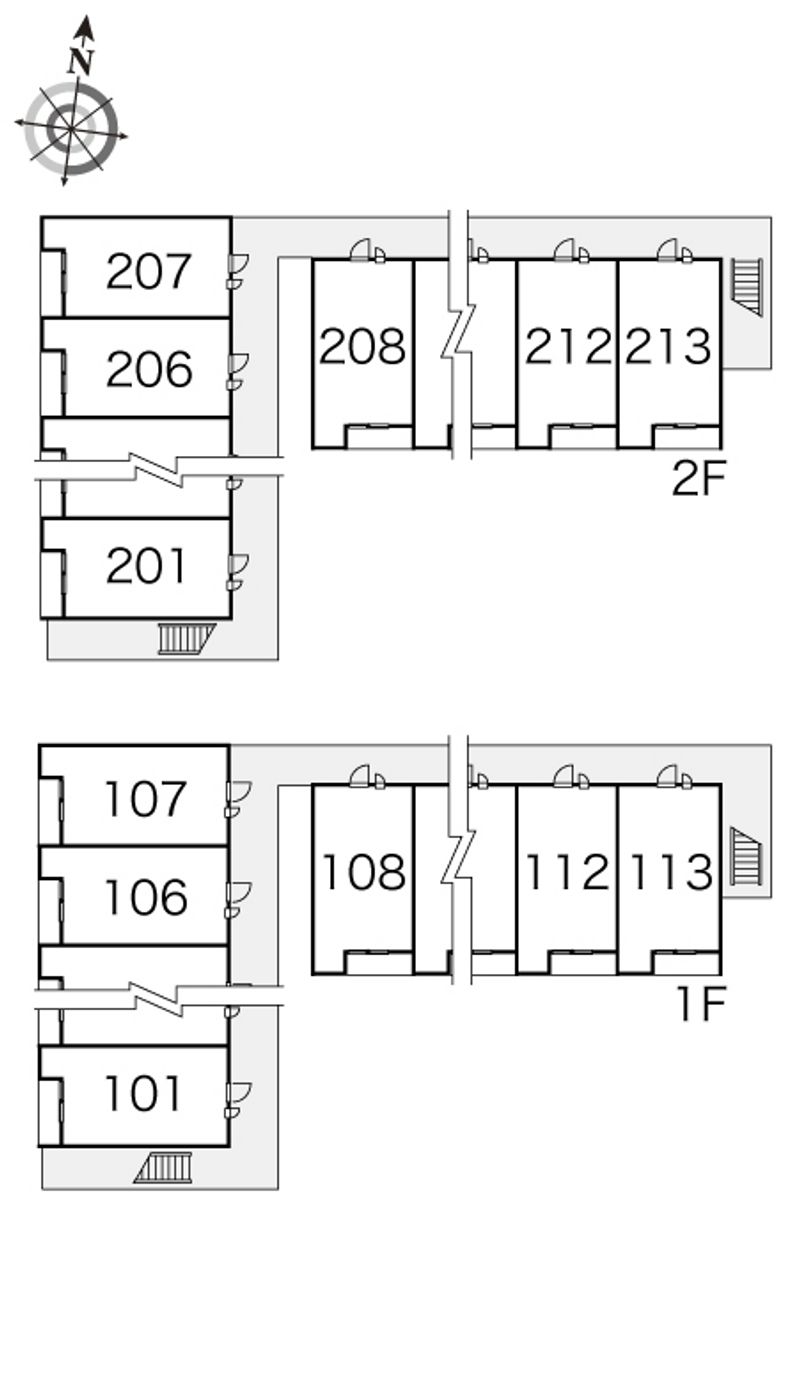 レオパレスメルベーユ 間取配置図