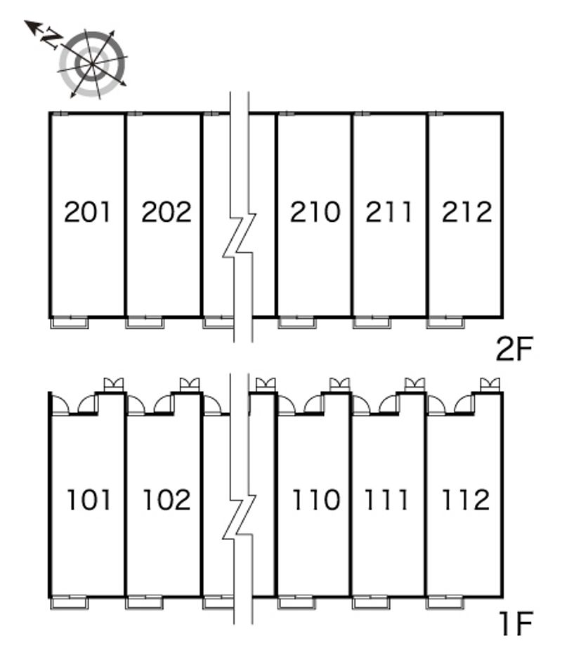 レオパレスグリーンフラットＥ 間取り配置図