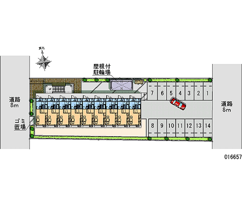 レオパレスファミーリェ 月極駐車場