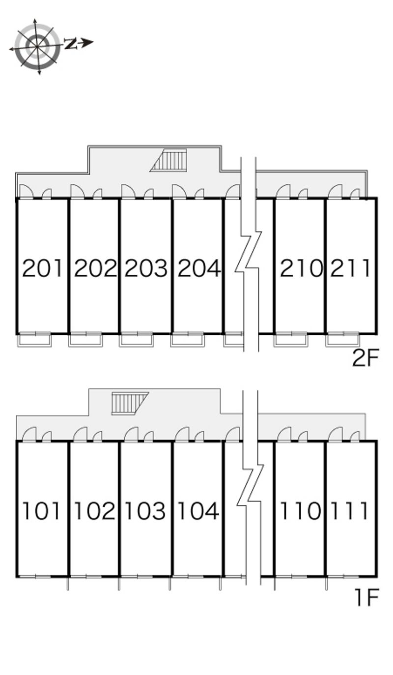レオパレスヤングフォレストＡ 間取配置図