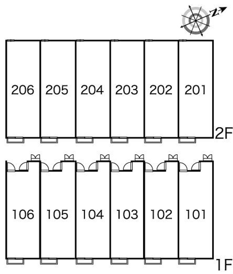 レオパレスＨＡＲＵ 間取配置図