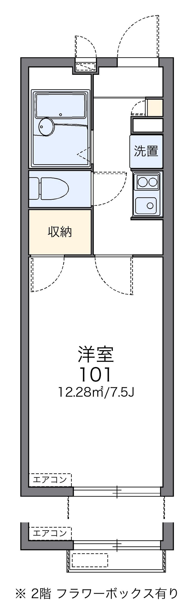 レオパレスチェリーブロッサム 間取図