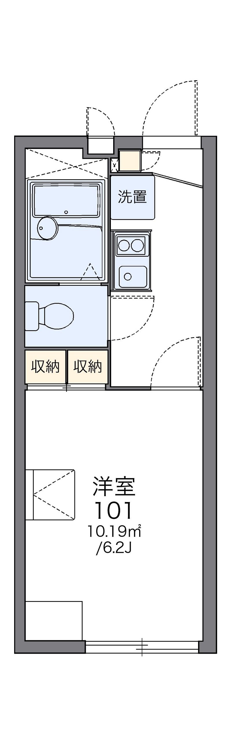 レオパレスアーク　Ｍ　Ｉ 間取図