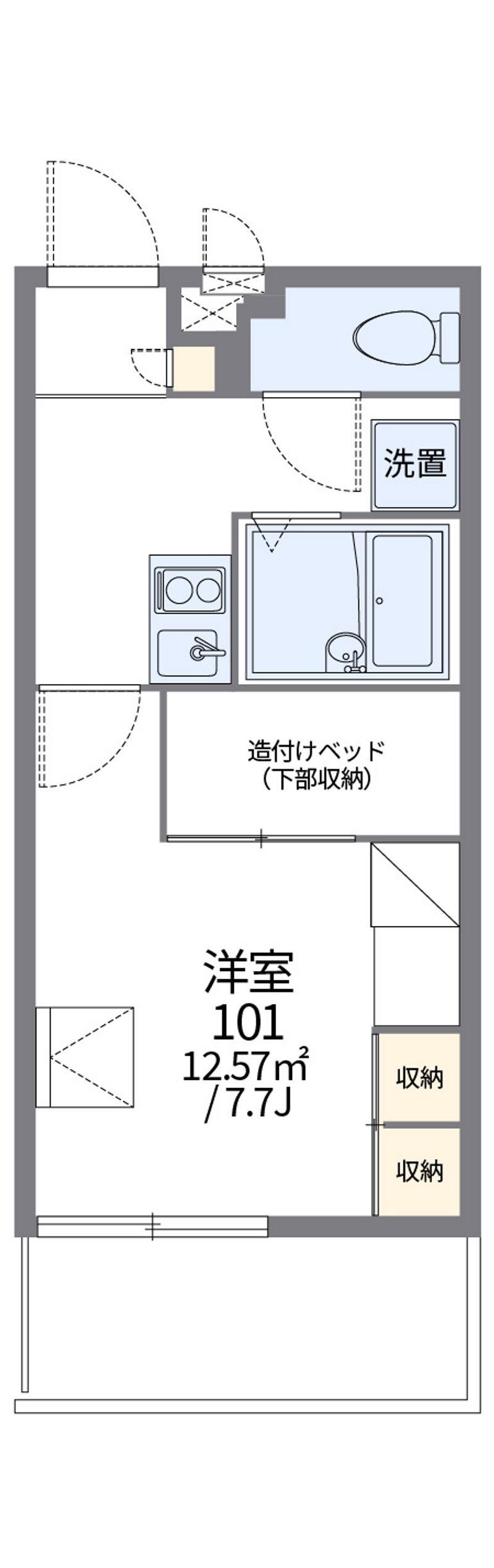 レオパレスＢＬＵＥＰＯＮＴＵＳ 間取図