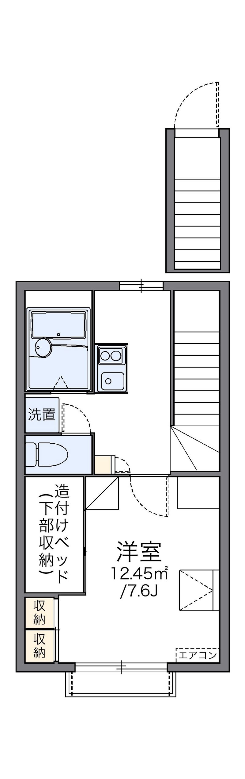 レオパレスヴィラ本町 間取図